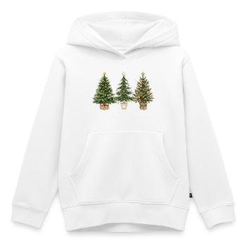 Dreifache Festtags-Tanne - Kinder Premium Organic Hoodie - Weiß - Vorne - AI Model Kid Female (0cm)