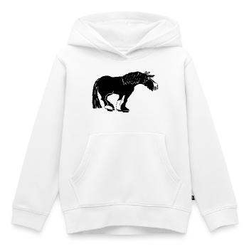 funny Tinker black, Irish Cob - Kids Premium Organic Hoodie - white - Front - AI Model Kid Female (0cm)