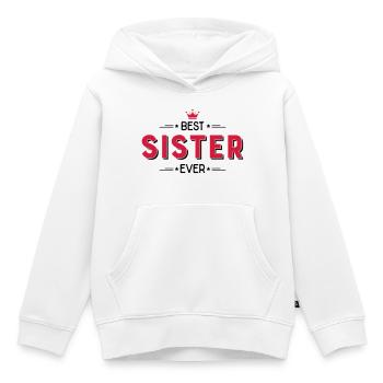 Sister - Kids Premium Organic Hoodie - white - Front - AI Model Kid Female (0cm)