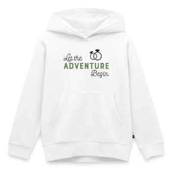 Mariage - Sweat Premium à capuche enfant bio - blanc - Devant - AI Model Kid Female (0cm)