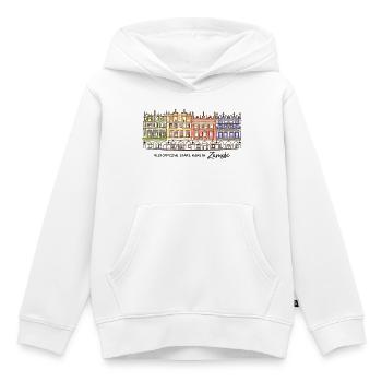 Zamosc in Polen, Fassaden am Markt, Handzeichnung - Kinder Premium Organic Hoodie - Weiß - Vorne - AI Model Kid Female (0cm)