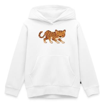 Leopard - Kinder Premium Organic Hoodie - Weiß - Vorne - AI Model Kid Female (0cm)