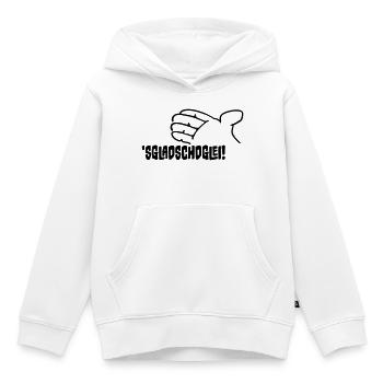 Sgladschdglei! Es klatscht gleich! - Kinder Premium Organic Hoodie - Weiß - Vorne - AI Model Kid Female (0cm)