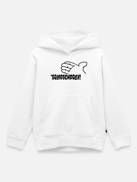 Sgladschdglei! Es klatscht gleich! - Kinder Premium Organic Hoodie - Weiß