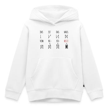 Voici la maison de Saint Nicolas | Erreurs absurdes - Sweat Premium à capuche enfant bio - blanc - Devant - AI Model Kid Female (0cm)