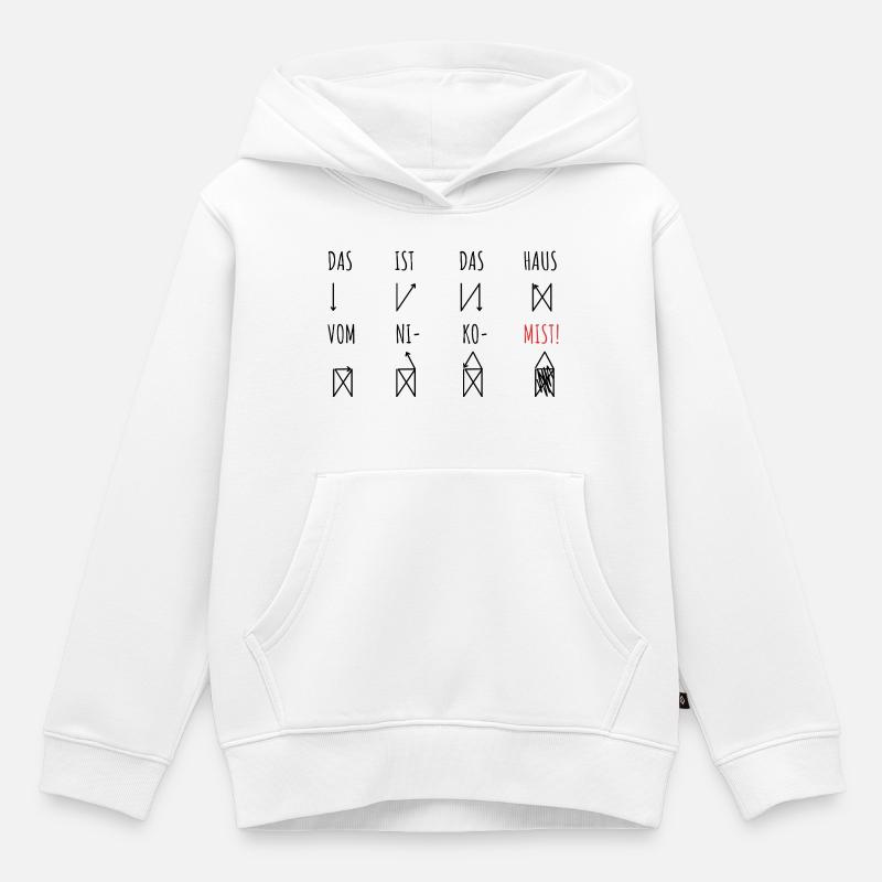 Das ist das Haus vom Nikolaus | Mist Fehler - Kinder Premium Organic Hoodie - Weiß