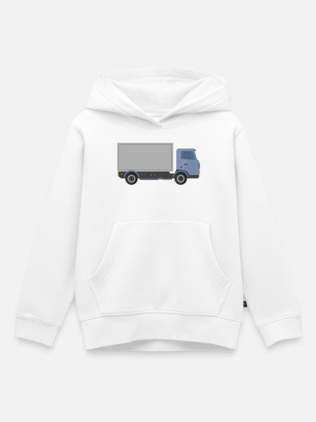Lieferauto - Kinder Premium Organic Hoodie - Weiß
