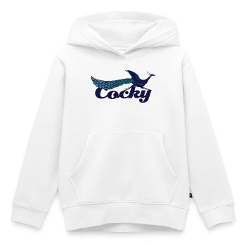 Vol du Phénix Arrogant - Sweat Premium à capuche enfant bio - blanc - Devant - AI Model Kid Female (0cm)