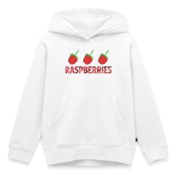 RASPBERRIES - Kinder Premium Organic Hoodie - Weiß - Vorne - AI Model Kid Female (0cm)
