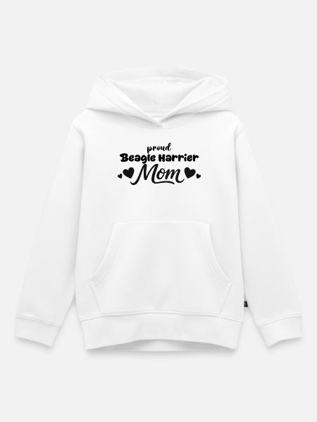 Stolze Beagle Harrier Mutter, Beagle-harrier - Kinder Premium Organic Hoodie - Weiß
