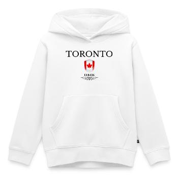 Souvenir Toronto, elegant design Toronto - Kids Premium Organic Hoodie - white - Front - AI Model Kid Female (0cm)