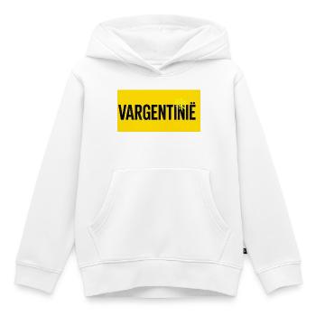 Typographie de Valentine Sun - Sweat Premium à capuche enfant bio - blanc - Devant - AI Model Kid Female (0cm)