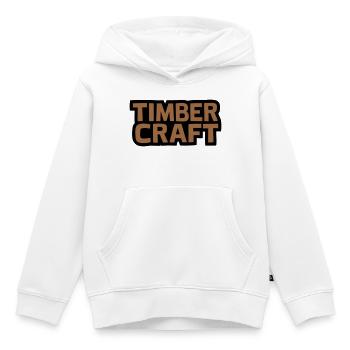 Timber Craft Schriftzug Logo - Kinder Premium Organic Hoodie - Weiß - Vorne - AI Model Kid Female (0cm)