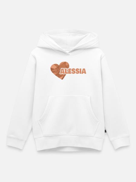 Alessia - Kinder Premium Organic Hoodie - Weiß