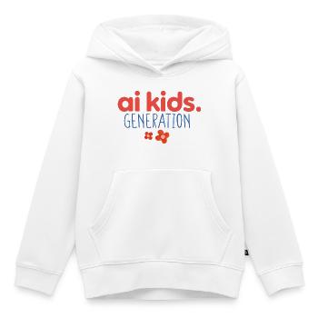 KI-Kindergeneration - Kinder Premium Organic Hoodie - Weiß - Vorne - AI Model Kid Female (0cm)