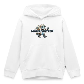 Mähroboter Cartoon Schaf - Kinder Premium Organic Hoodie - Weiß - Vorne - AI Model Kid Female (0cm)