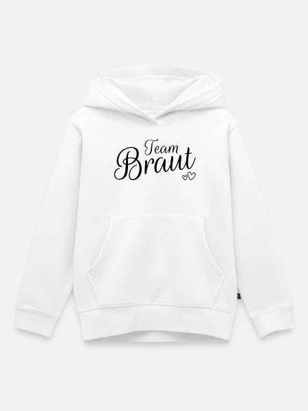 Team Braut - Kinder Premium Organic Hoodie - Weiß
