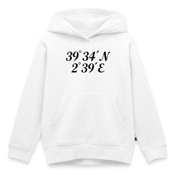 Palma de Mallorca Koordinaten - Kinder Premium Organic Hoodie - Weiß - Vorne - AI Model Kid Female (0cm)