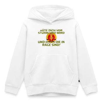SSW27 OSSIS IN RAGE - Kinder Premium Organic Hoodie - Weiß - Vorne - AI Model Kid Female (0cm)