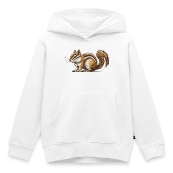 Streifenhörnchen - Kinder Premium Organic Hoodie - Weiß - Vorne - AI Model Kid Female (0cm)