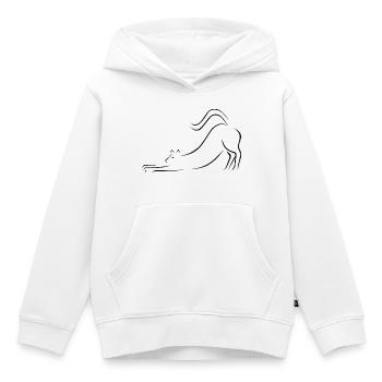 cat - Kids Premium Organic Hoodie - white - Front - AI Model Kid Female (0cm)