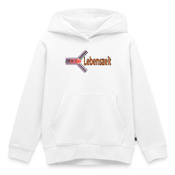 LEBENSZEIT ZEIT LEBEN - Kinder Premium Organic Hoodie - Weiß - Vorne - AI Model Kid Female (0cm)