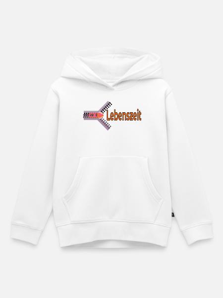 LEBENSZEIT ZEIT LEBEN - Kinder Premium Organic Hoodie - Weiß