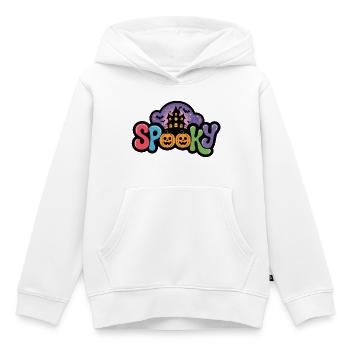 Spooky Halloween Haus Illustration - Kinder Premium Organic Hoodie - Weiß - Vorne - AI Model Kid Female (0cm)