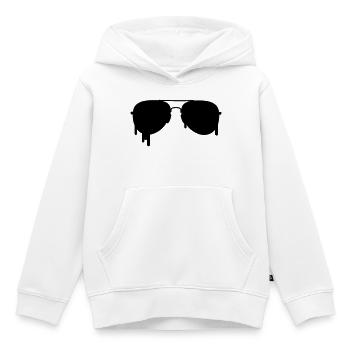 Pilot Brille - Kinder Premium Organic Hoodie - Weiß - Vorne - AI Model Kid Female (0cm)