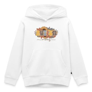 Collage floral « Autisme » - Sweat Premium à capuche enfant bio - blanc - Devant - AI Model Kid Female (0cm)