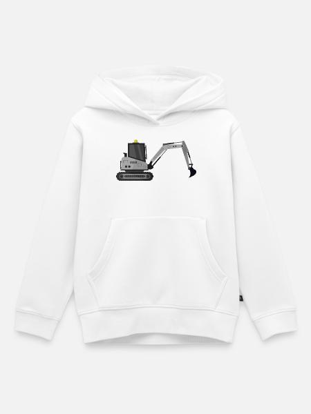 Bagger - Kinder Premium Organic Hoodie - Weiß
