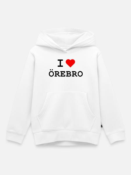 I love Örebro - Kinder Premium Organic Hoodie - Weiß