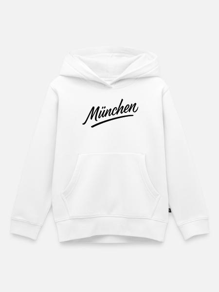 München Script Flair - Kinder Premium Organic Hoodie - Weiß