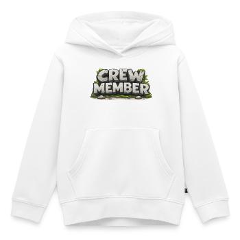 Membres de l’équipe - Sweat Premium à capuche enfant bio - blanc - Devant - AI Model Kid Female (0cm)