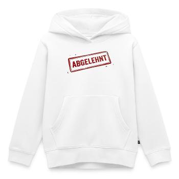 „Abgelehnt“ Stempel Rot Büro - Kinder Premium Organic Hoodie - Weiß - Vorne - AI Model Kid Female (0cm)