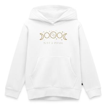 Astrologie de phase de la phase de la Lune - Sweat Premium à capuche enfant bio - blanc - Devant - AI Model Kid Female (0cm)