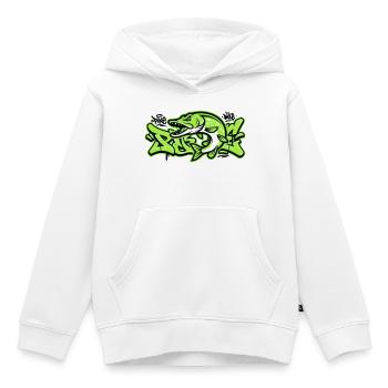 Hecht Graffiti Grafik - Kinder Premium Organic Hoodie - Weiß - Vorne - AI Model Kid Female (0cm)