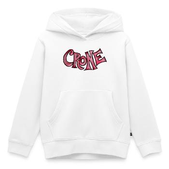 Crone Red Grotesque Text - Kinder Premium Organic Hoodie - Weiß - Vorne - AI Model Kid Female (0cm)