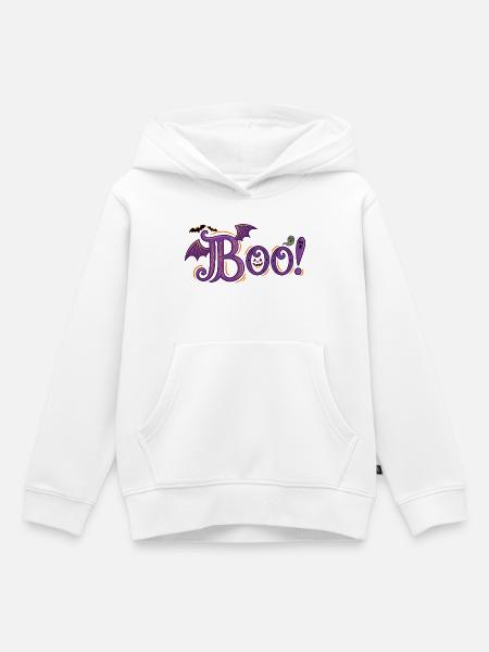 Buh! Geister und Fledermäuse. - Kinder Premium Organic Hoodie - Weiß