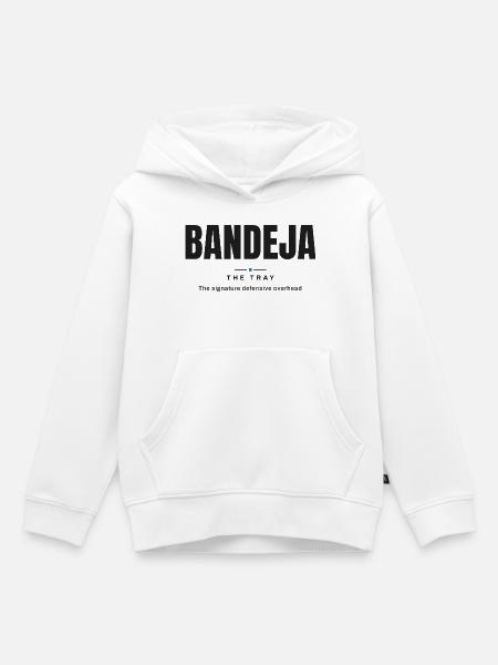 Bandeja — Das Brett | Echter Padel-Wortschatz - Kinder Premium Organic Hoodie - Weiß
