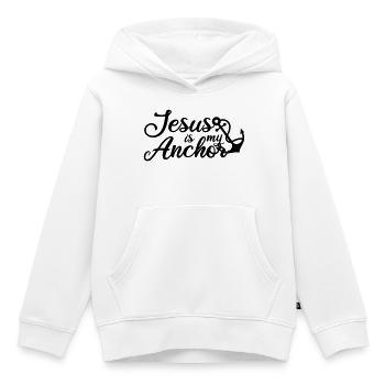 Jesus is my Anchor - Kinder Premium Organic Hoodie - Weiß - Vorne - AI Model Kid Female (0cm)