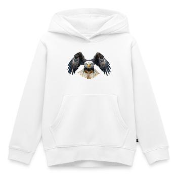 Weißkopfseeadler Bald Eagle - Kinder Premium Organic Hoodie - Weiß - Vorne - AI Model Kid Female (0cm)