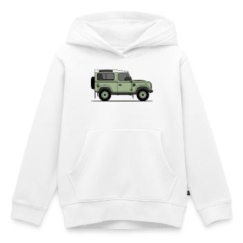 Verteidiger 90 - Kinder Premium Organic Hoodie - Weiß - Vorne - AI Model Kid Female (0cm)