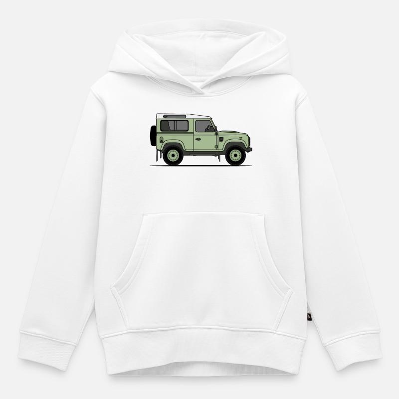Defender 90 - Sweat Premium à capuche enfant bio - blanc