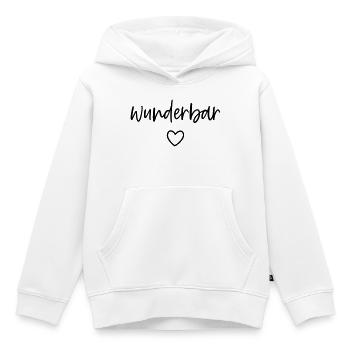wunderbar Herz - Kinder Premium Organic Hoodie - Weiß - Vorne - AI Model Kid Female (0cm)
