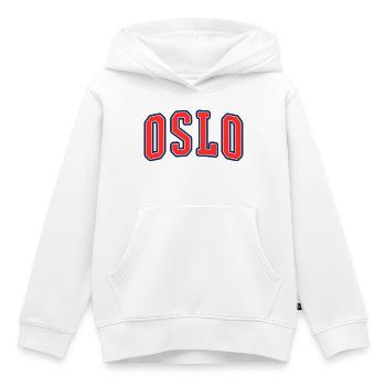 Oslo - Sweat Premium à capuche enfant bio - blanc - Devant - AI Model Kid Female (0cm)