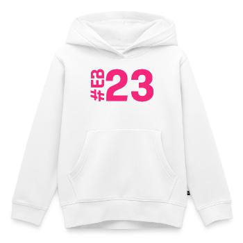 EB23-KARTON - Kinder Premium Organic Hoodie - Weiß - Vorne - AI Model Kid Female (0cm)