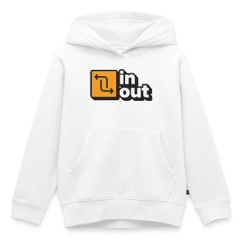 Rein aus - Kinder Premium Organic Hoodie - Weiß - Vorne - AI Model Kid Female (0cm)