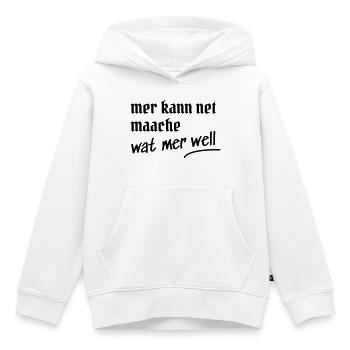 Cologne Dicton Design Cadeau - Sweat Premium à capuche enfant bio - blanc - Devant - AI Model Kid Female (0cm)