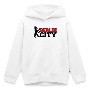 berlin_city_2 - Sweat Premium à capuche enfant bio - blanc - Devant - AI Model Kid Female (0cm)